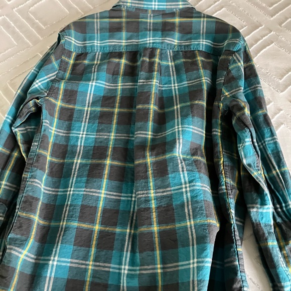 Sonoma Boys Teal Plaid Shirt - Picture 3 of 3